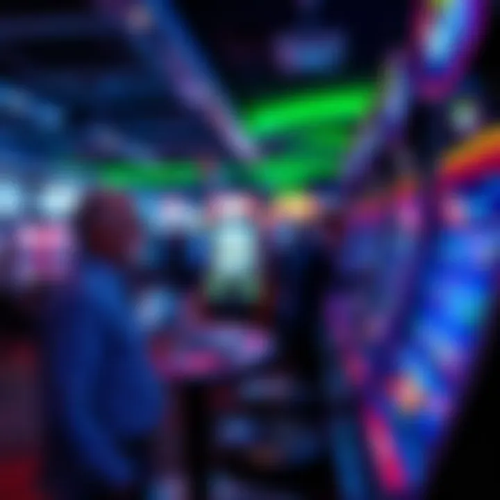 Players engaging with advanced slot machine technology