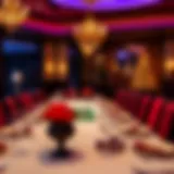 Elegant table setting adorned with casino-themed decorations