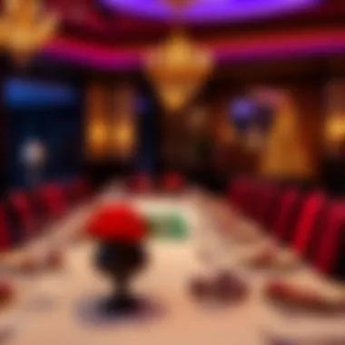 Elegant table setting adorned with casino-themed decorations