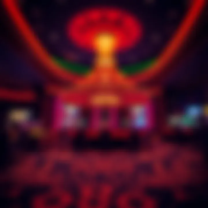 Vibrant lighting effects creating a casino ambiance