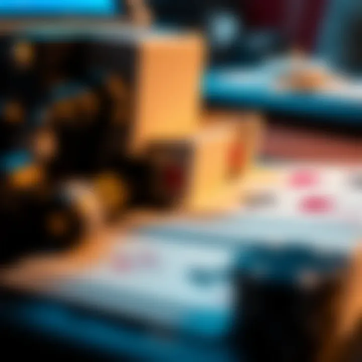 Close-up of card shuffling mechanism