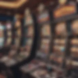 Vibrant casino scene with slot machines in action