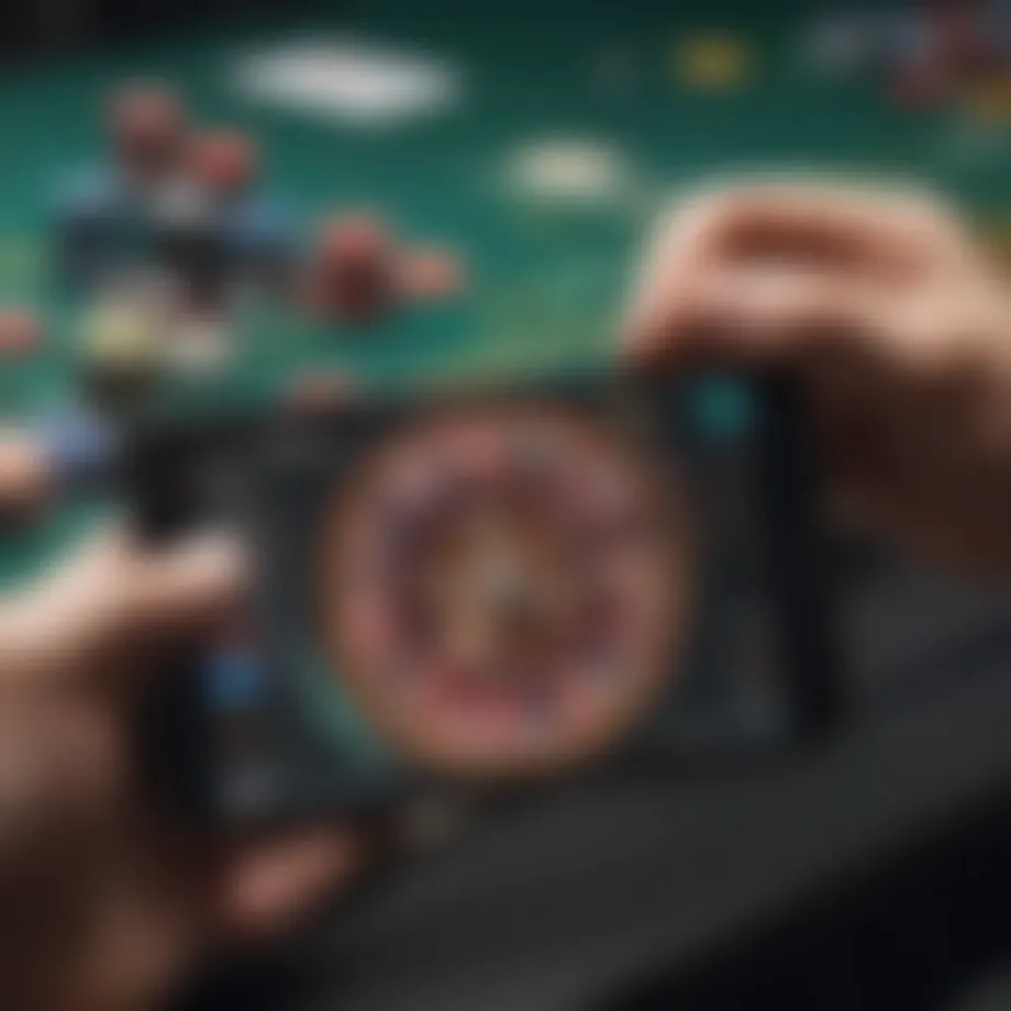 A digital interface showcasing various gambling apps