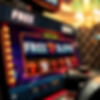 Illustration of online gaming interface showing free slots