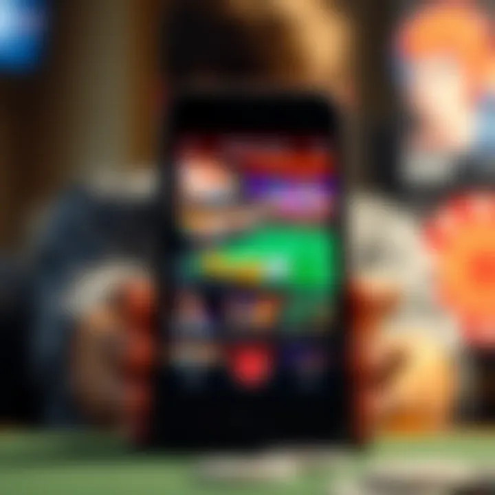 A smartphone displaying a trending mobile app that offers real money gaming