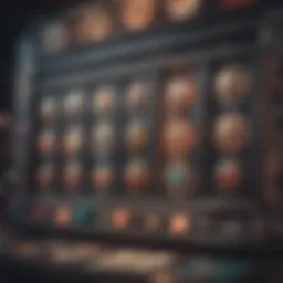 Visual representation of various slot games on a smartphone.