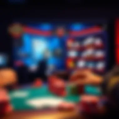 A vivid depiction of a Scarlet Pearl game interface showcasing unique features