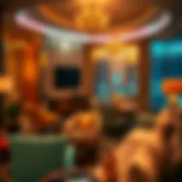 Luxurious suite with a smoking area in a Las Vegas hotel