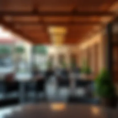 Serene Outdoor Space for Smokers Outdoor terrace of a Las Vegas hotel catering to smokers