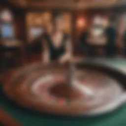 Elegant European roulette table setup