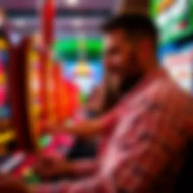Conceptual image showcasing player engagement with slot machines