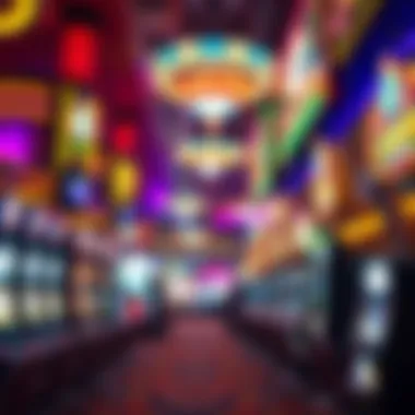 An interior view of a bustling Las Vegas casino filled with slot machines