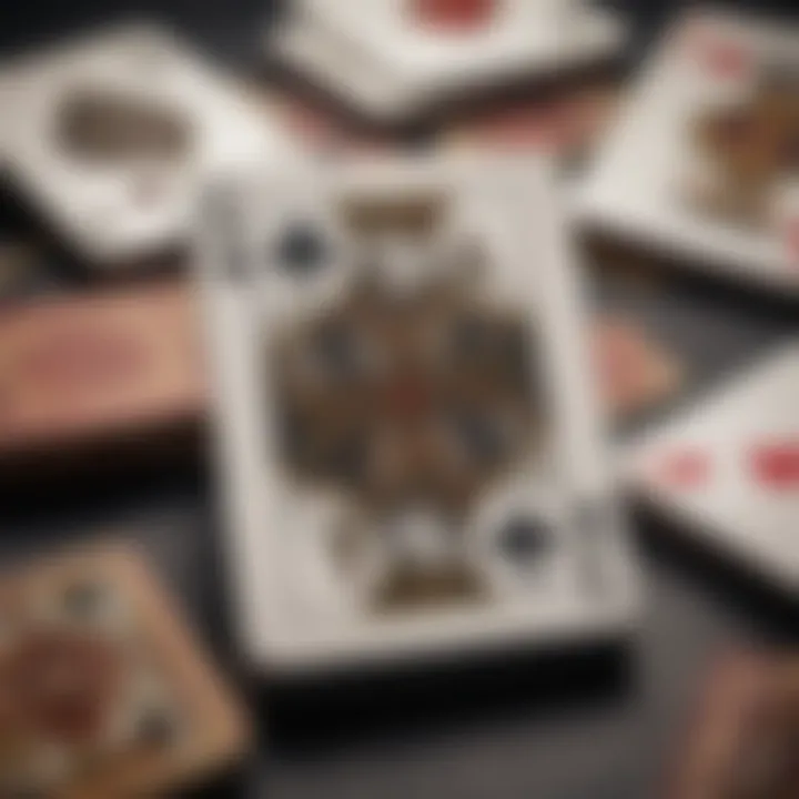 An artistic representation of various types of playing cards showcasing their designs