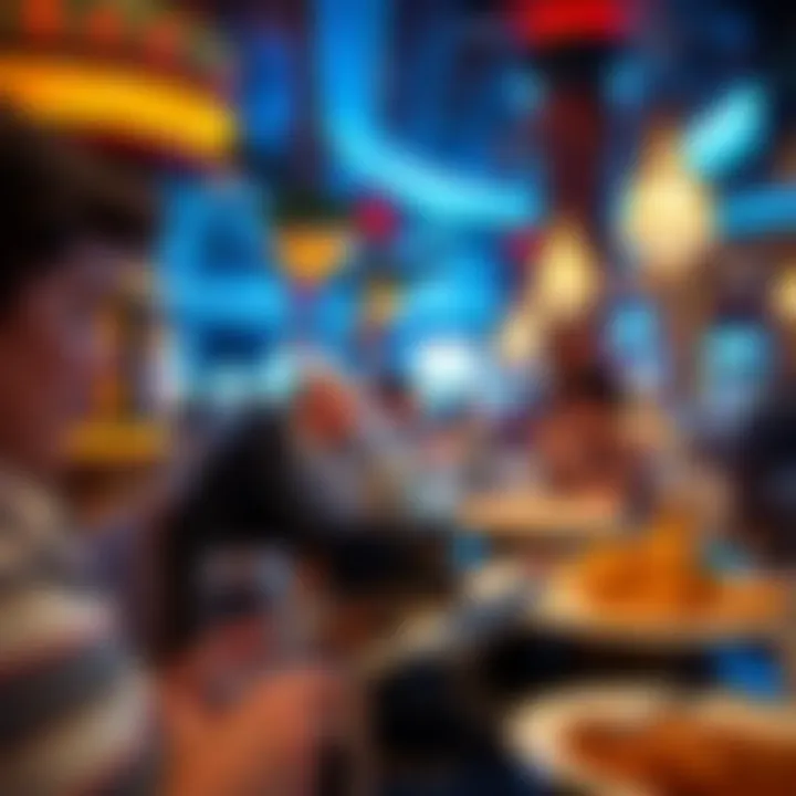 Diverse dining scene featuring a variety of cuisines at the Tropicana Resort