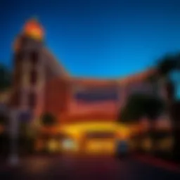 Exterior view of the Tropicana Resort and Casino showcasing its iconic architecture