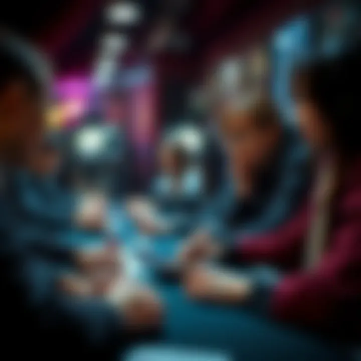 An engaging scene of players immersed in a Scarlet Pearl gaming session