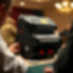 Large card shuffler in action