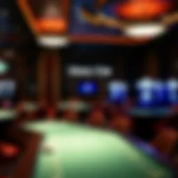 Interior view of Liberty Club Casino showcasing gaming tables
