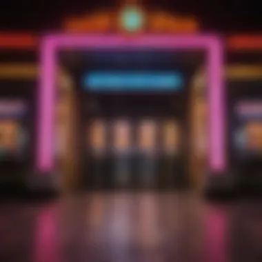 Exterior view of Lucky Star Casino showcasing its vibrant signage.