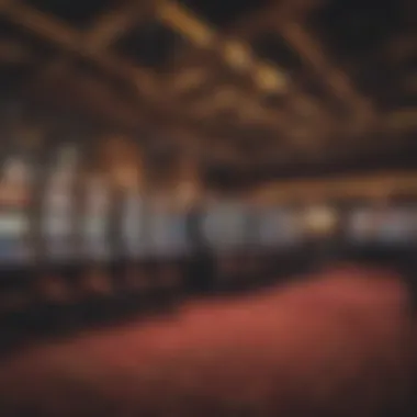 Interior view highlighting the gaming floor with various slot machines.