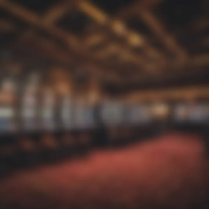 Interior view highlighting the gaming floor with various slot machines.