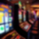 Detailed view of a poker machine's interface showcasing various options