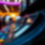 Close-up of a lottery ticket scanner in action