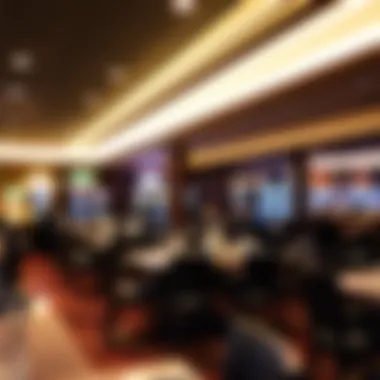 Dining area at Mohegan Sun Casino featuring diverse culinary options