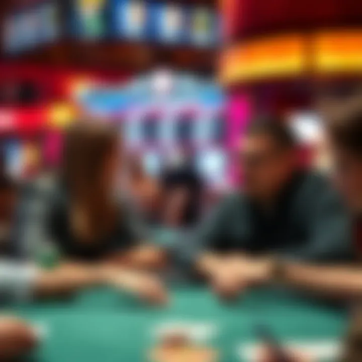 A vibrant scene depicting customer engagement and experience