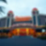 Exterior view of the Palazzo Sportsbook showcasing its architectural grandeur