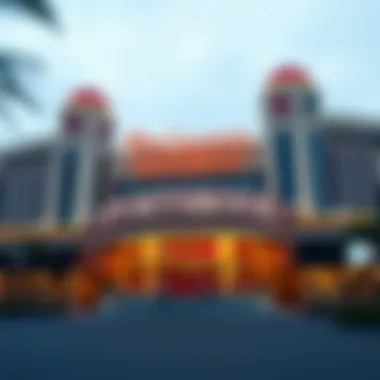 Exterior view of the Palazzo Sportsbook showcasing its architectural grandeur