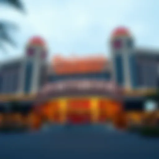 Exterior view of the Palazzo Sportsbook showcasing its architectural grandeur