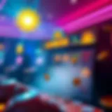 Illustration of sunrise slots in action, showcasing vibrant graphics and gameplay dynamics.