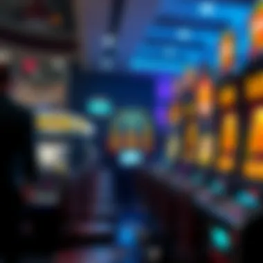 A conceptual diagram explaining the psychology of players engaging with colossal slot machines.