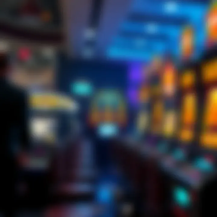 A conceptual diagram explaining the psychology of players engaging with colossal slot machines.