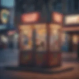 An illustration depicting a vibrant lottery ticket booth